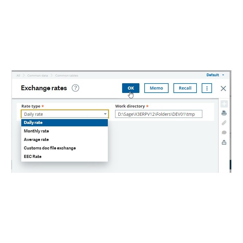 Sage X3 Automatic Exchange Rates